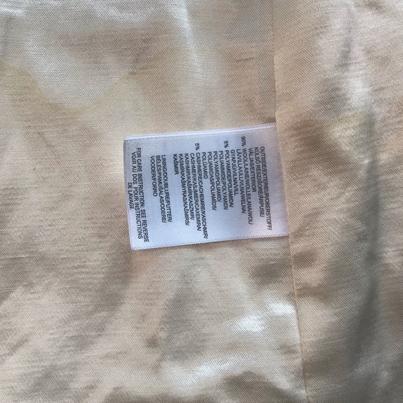 Mexx Cream Wool Pea Coat / Trench Coat - Picture 10 of 16